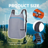 clould fitness Lightweight and Thin Foldable Backpack, Climbing Bag, Hiking Daypack,20L Waterproof Travel Packable Rucksack (Grey)