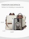 CLUCI Backpack Purse for Women, PU Leather Anti-Theft Large Fashion Designer Travel Bag Ladies Shoulder Bags