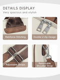 CLUCI Backpack Purse for Women, PU Leather Anti-Theft Large Fashion Designer Travel Bag Ladies Shoulder Bags