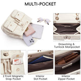 CLUCI Crossbody Bag for Women PU Leather Shoulder Bag, Convertible Small Tabby Backpack Purse for Travel