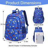 CLUCI Kids Backpack for Boys Bookbags Preschool Toddler Daycare School Bag Elementary Kindergarten Lightweight Waterproof Bluey Backpack Cars