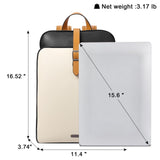 CLUCI Leather Backpack for Women, 15.6 inch Laptop Bag, Large Genuine Work Backpack Travel Back