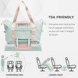 Clyrava 4 Piece Luggage Set Hard Shell - 20" Kids Carry on Suitcases and 28" Checked Luggage with Spinner Wheels & TSA Lock for Family Travel, Green Suitcase with Duffle & Toiletry Bag for Women/Men