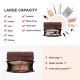 Cnoles Leather Backpack Purse For Women Fashion Ladies Vintage Bags Casual College Travel Backpacks Bag Black