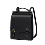 Cnoles Leather Backpack Purse For Women Fashion Ladies Vintage Bags Casual College Travel Backpacks Bag Black