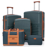 Cobens 5 Piece Luggage Sets with Spinner Wheels and Tsa Lock, Hardshell ABS Suitcase Set, Lightweight Hardside Waterproof Travel Suitcases for Men Women, 20