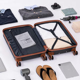 Cobens Carry on Luggage 22x14x9 Airline Approved, Suitcases with Wheels Hardshell, Lightweight Hardside Luggage Set with TSA Lock, 20Inch Black Carry on Suitcase