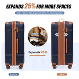 Cobens Expandable Luggage Sets 5 Piece with Detachable Spinner Wheels and TSA Lock,ABS Hard Case Suitcases with Wheels,Carry On Luggage Set