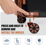 Cobens Expandable Luggage Sets 5 Piece with Detachable Spinner Wheels and TSA Lock,ABS Hard Case Suitcases with Wheels,Carry On Luggage Set