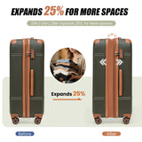 Cobens Expandable Luggage Sets 5 Piece with Detachable Spinner Wheels and TSA Lock,ABS Hard Case Suitcases with Wheels,Carry On Luggage Set