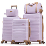 Cobens Luggage Sets 5 Piece Durable Suitcase Set with Spinner Wheels, Hard Shell Carry on Luggage with TSA Lock, Large Checked Travel Suitcases for Men and Women