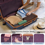 Cobens Luggage Sets 5 Piece Suitcase with Wheels，ABS Hard Case Luggage with Detachable Spinner Wheels，Carry on Luggage Set with TSA Lock （20/24/28 Inch）