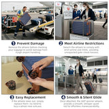 Cobens Luggage Sets 5 Piece Suitcase with Wheels，ABS Hard Case Luggage with Detachable Spinner Wheels，Carry on Luggage Set with TSA Lock （20/24/28 Inch）