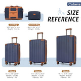 Cobens Luggage Sets 5 Piece Suitcase with Wheels，ABS Hard Case Luggage with Detachable Spinner Wheels，Carry on Luggage Set with TSA Lock （20/24/28 Inch）