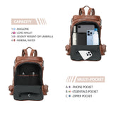 cocururu Women Backpack Purse PU Leather Anti - theft Casual Shoulder Bag Fashion Ladies Satchel Bags