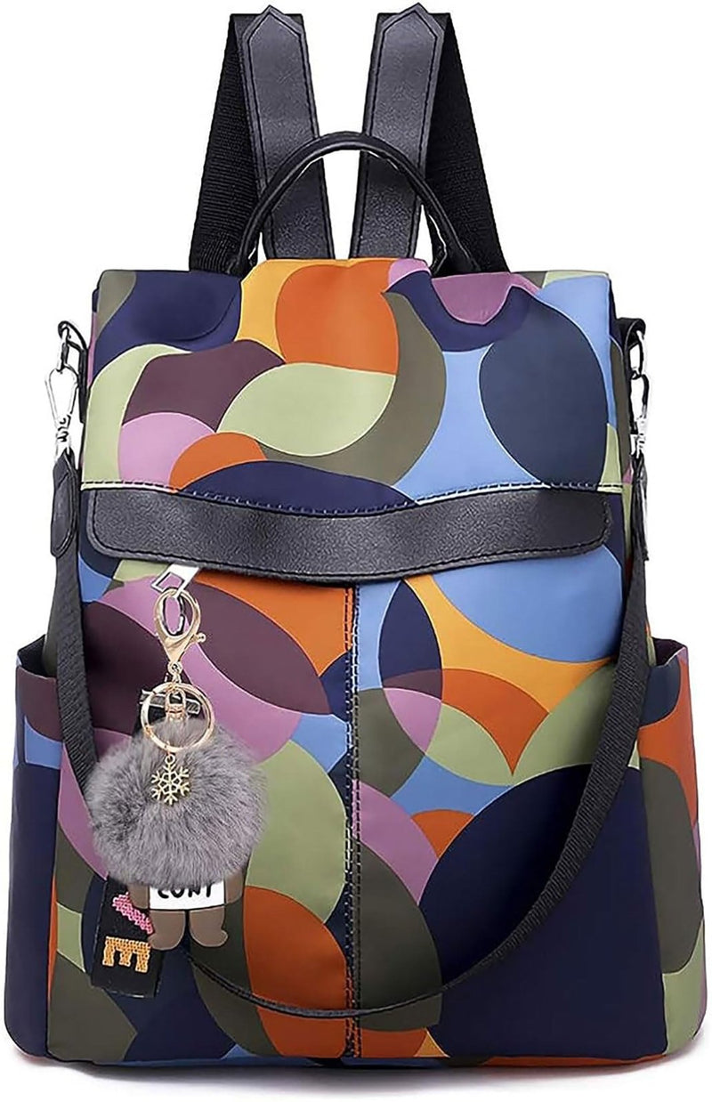 COFIHOME Anti - theft Backpack Purse for Women, Unique Geometric Print Small Fashion Daypack, Water - Resistant Oxford Shoulder Bag with Back Access - Each Pattern is One - of - a - Kind