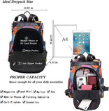 COFIHOME Anti - theft Backpack Purse for Women, Unique Geometric Print Small Fashion Daypack, Water - Resistant Oxford Shoulder Bag with Back Access - Each Pattern is One - of - a - Kind