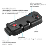 Cogguepe 2 PCS TSA Approved Combination Lock, Suitable for Luggage,Backpacks, Handbags, with 2PCS Spare TSA - 007 Key