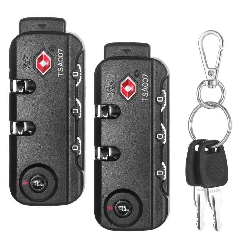 Cogguepe 2 PCS TSA Approved Combination Lock, Suitable for Luggage,Backpacks, Handbags, with 2PCS Spare TSA - 007 Key
