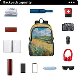 Coikll Van Gogh's Fields Backpack 22L Foldable Daypack for Men Women Travel Camping