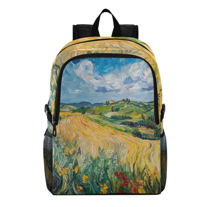 Coikll Van Gogh's Fields Backpack 22L Foldable Daypack for Men Women Travel Camping