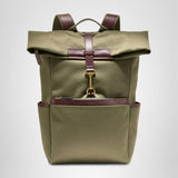 Cole Haan Men's Backpack - Judson Brushed Twill Fashion Backpack, Olive Green/Madiera