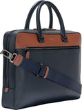 Cole Haan Men's Bag - Damon Briefcase, Navy Blazer/New British Tan
