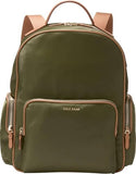 Cole Haan Women's Delancey Nylon Backpack, Olive Night/Godlen Honey