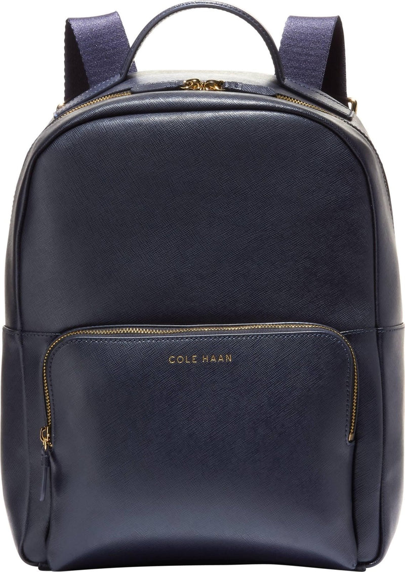 Cole Haan Womens Delancey Saffiano Backpack, Midnight