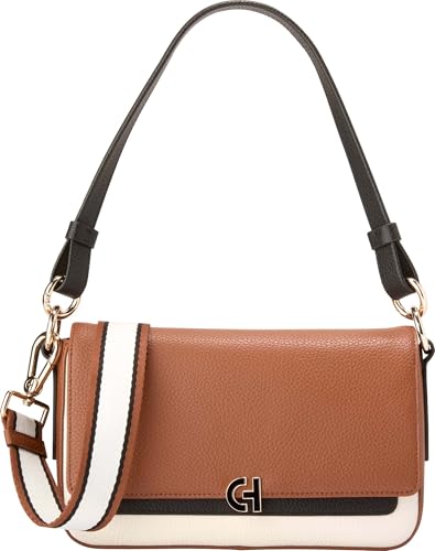 Cole Haan Women's Grand Series Mini Shoulder Bag, Black/White/British Tan