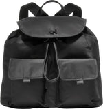Cole Haan Women's Grand Series Nylon Flap Backpack, Black Solid