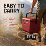Coleman Chiller 16qt Portable Cooler with Ice Retention and 2-Way Heavy Duty Handles, Leak Resistant, Great for Camping, Concerts, Sports, and More, Cranberry