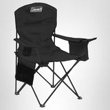 Coleman Portable Camping Chair with 4-Can Cooler, Cushioned Seat & Back with Side Pockets & Cup Holder, Carry Bag Included, Great for Camping, Tailgating, Firepits, Patio, & More