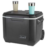 Coleman Xtreme 50qt Rolling Cooler with Wheels, Extra - Walled Insulation Keeps Ice up to 5 Days, Portable Wheeled Hard Chiller