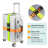 Collwait Luggage Straps for Suitcases TSA Approved, Travel Belt Suitcase Belt, Suitcase Straps TSA Approved, Luggage Belt Strap TSA Approved, Travel Straps for Luggage, Luggage Band Bag Straps 4 Pack