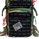 Combat Iron 35L Military Tactical Backpack for Men & Women, Molle Daypack Bug Out Bag, Hiking, Camping, Travel Rucksack with Bottle Holder, Woodland BDU Camo