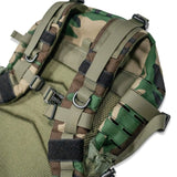 Combat Iron 35L Military Tactical Backpack for Men & Women, Molle Daypack Bug Out Bag, Hiking, Camping, Travel Rucksack with Bottle Holder, Woodland BDU Camo