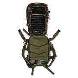 Combat Iron 35L Military Tactical Backpack for Men & Women, Molle Daypack Bug Out Bag, Hiking, Camping, Travel Rucksack with Bottle Holder, Woodland BDU Camo