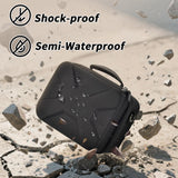 Comecase Hard Camera Case for Canon EOS Rebel T7 R50 R100 R10 R5 R6 R8 Mark II, DSLR Mirrorless Camera Bag with 6 Slots &Adjustable Divider for Lens and Accessories, Travel Storage, Jet Black