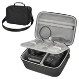 Comecase Hard Camera Case for Canon EOS Rebel T7 R50 R100 R10 R5 R6 R8 Mark II, DSLR Mirrorless Camera Bag with 6 Slots &Adjustable Divider for Lens and Accessories, Travel Storage, Jet Black
