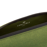 Comfyable Small Toiletry Bag for Men, Slim Mini Toothbrush Case, Mini Dopp Kit Bag for Electronics, Tech, Gym, Water - Resistant Essentials Pouch, Green