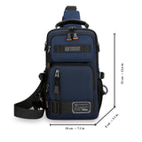 Compact Sling Bag Crossbody Chest Backpack with Multi Pockets Oxford Fabric Lightweight Travel Daypack for Men & Women Daily Carry