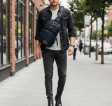 Compact Sling Bag Crossbody Chest Backpack with Multi Pockets Oxford Fabric Lightweight Travel Daypack for Men & Women Daily Carry