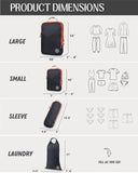 Compression Packing Cubes 3 Piece Set for Carryon Suitcases - Lightweight, Durable Clothes Organizer (Grey and Orange)
