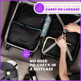 Compression Packing Cubes Set - 4 Carry - On Suitcase Organizer Bags with Compression & Inside Pockets