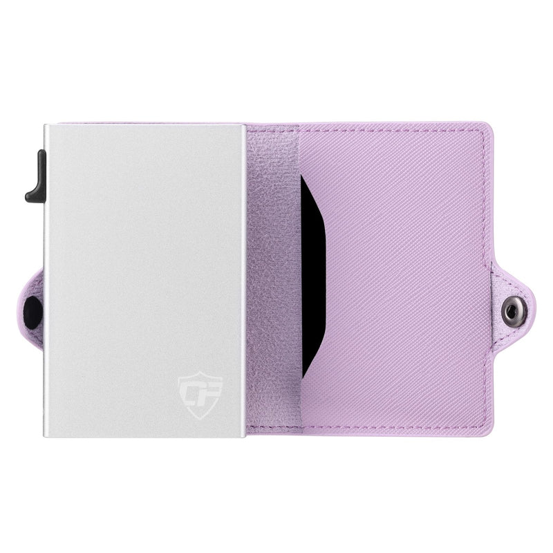 Conceal Plus Small RFID Pop Up Wallet for Women – Slim Minimalist Credit Card Holder (4 - 6 Card Capacity) – Compact Aluminum Metal Case with RFID Blocking Security Travel Wallet