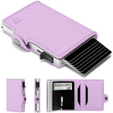 Conceal Plus Small RFID Pop Up Wallet for Women – Slim Minimalist Credit Card Holder (4-6 Card Capacity) – Compact Aluminum Metal Case with RFID Blocking Security Travel Wallet