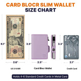 Conceal Plus Small RFID Pop Up Wallet for Women – Slim Minimalist Credit Card Holder (4 - 6 Card Capacity) – Compact Aluminum Metal Case with RFID Blocking Security Travel Wallet