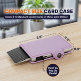 Conceal Plus Small RFID Pop Up Wallet for Women – Slim Minimalist Credit Card Holder (4 - 6 Card Capacity) – Compact Aluminum Metal Case with RFID Blocking Security Travel Wallet