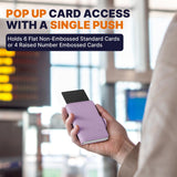 Conceal Plus Small RFID Pop Up Wallet for Women – Slim Minimalist Credit Card Holder (4 - 6 Card Capacity) – Compact Aluminum Metal Case with RFID Blocking Security Travel Wallet